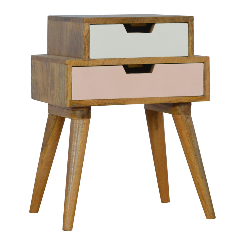 Blush Pink and White Multi Nightstand