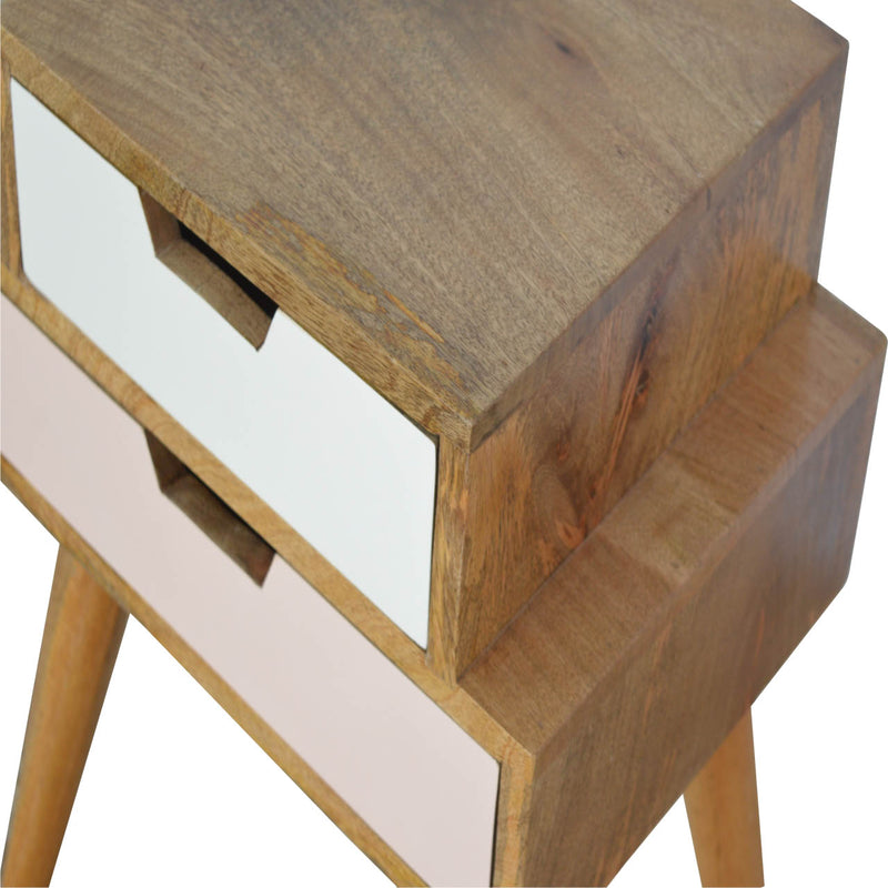 Blush Pink and White Multi Nightstand