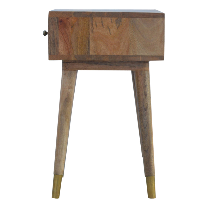 1 Drawer Gold Brass Nightstand