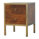 Gold Iron Frame Nightstand