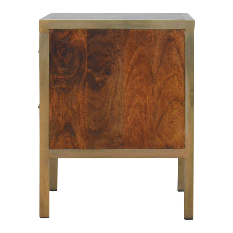 Gold Iron Frame Nightstand