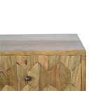 Pineapple Carve 2 Drawer Nightstand