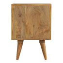 Pineapple Carve 2 Drawer Nightstand