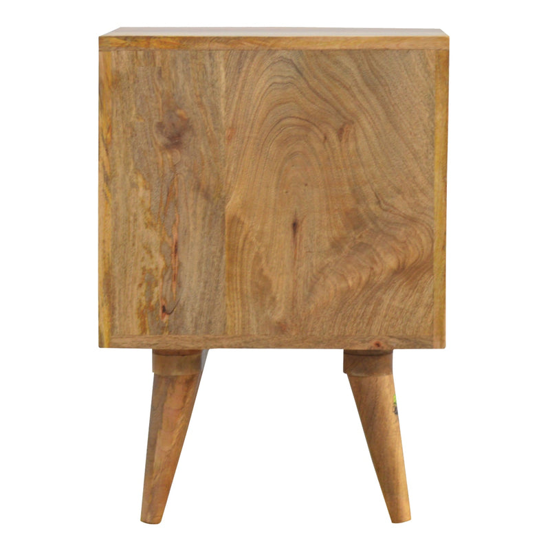 Pineapple Carve 2 Drawer Nightstand