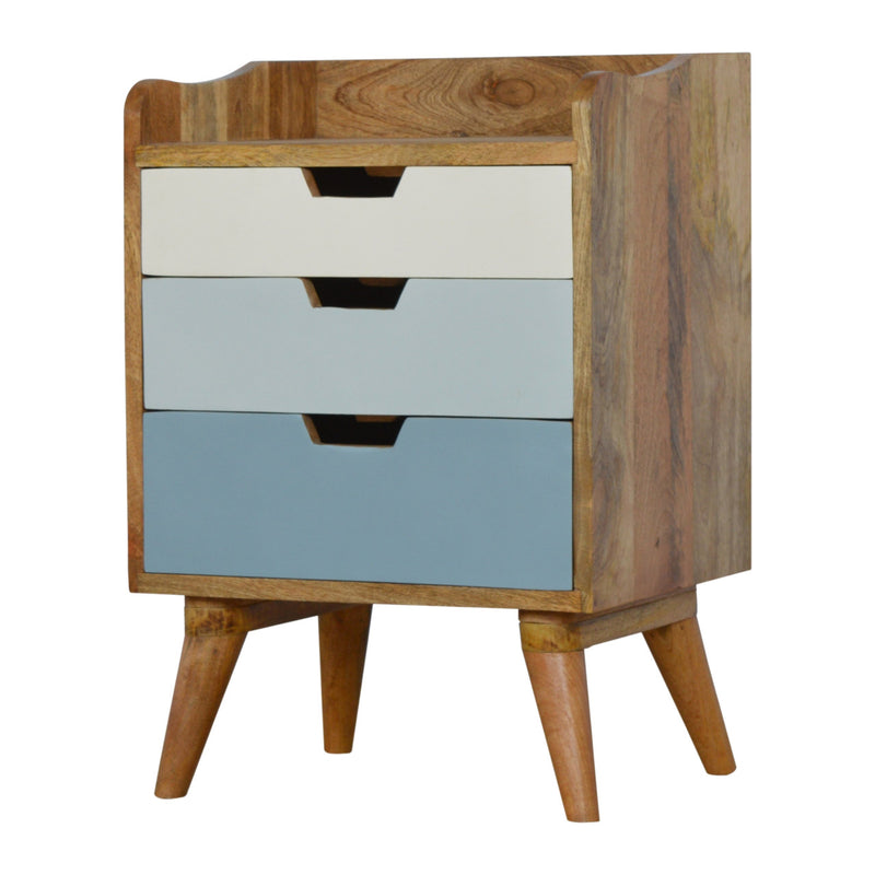 Blue and White Gradient Nightstand