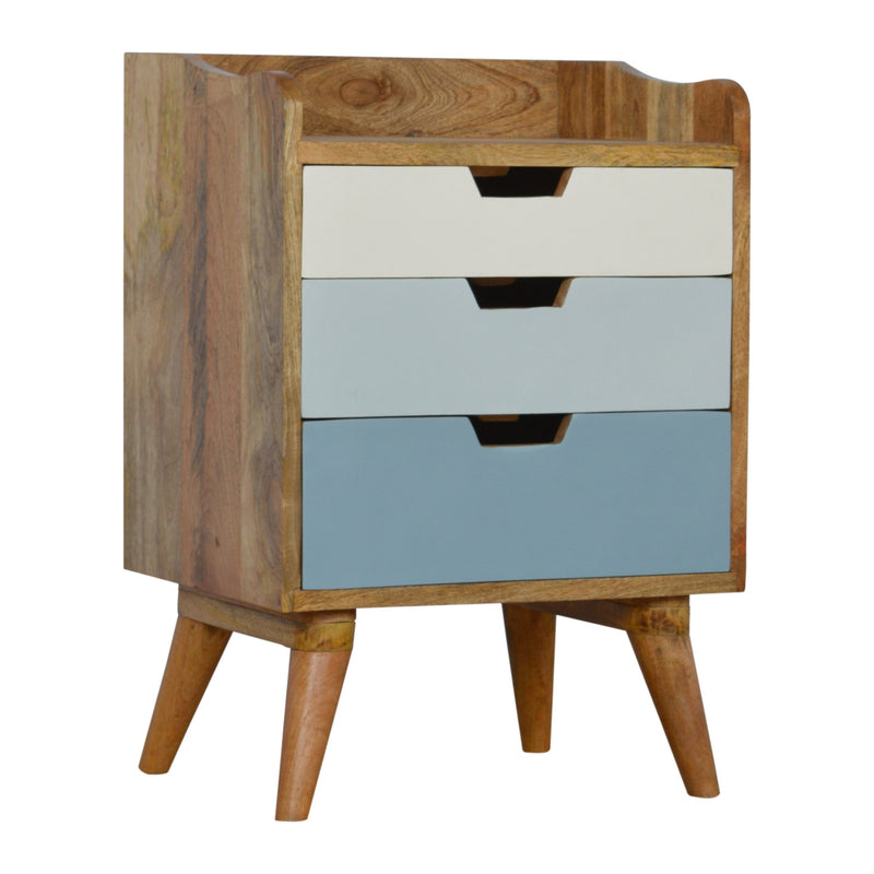 Blue and White Gradient Nightstand