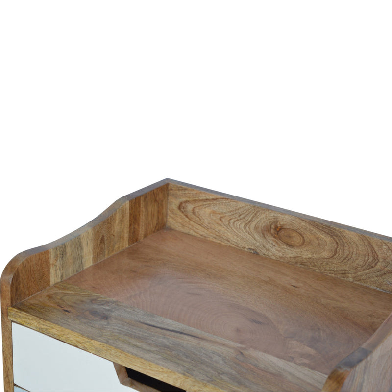 Blue and White Gradient Nightstand