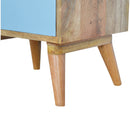 Blue and White Gradient Nightstand