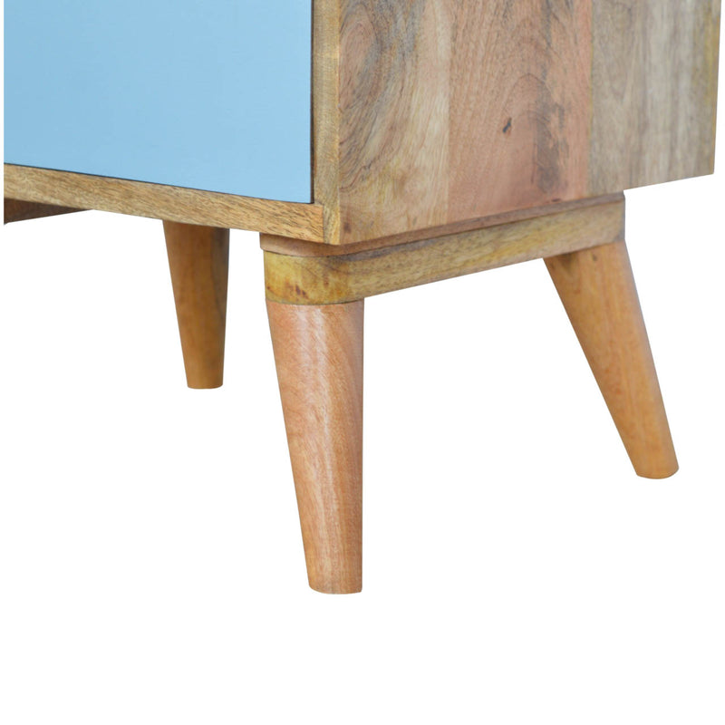 Blue and White Gradient Nightstand