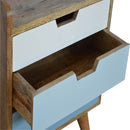 Blue and White Gradient Nightstand