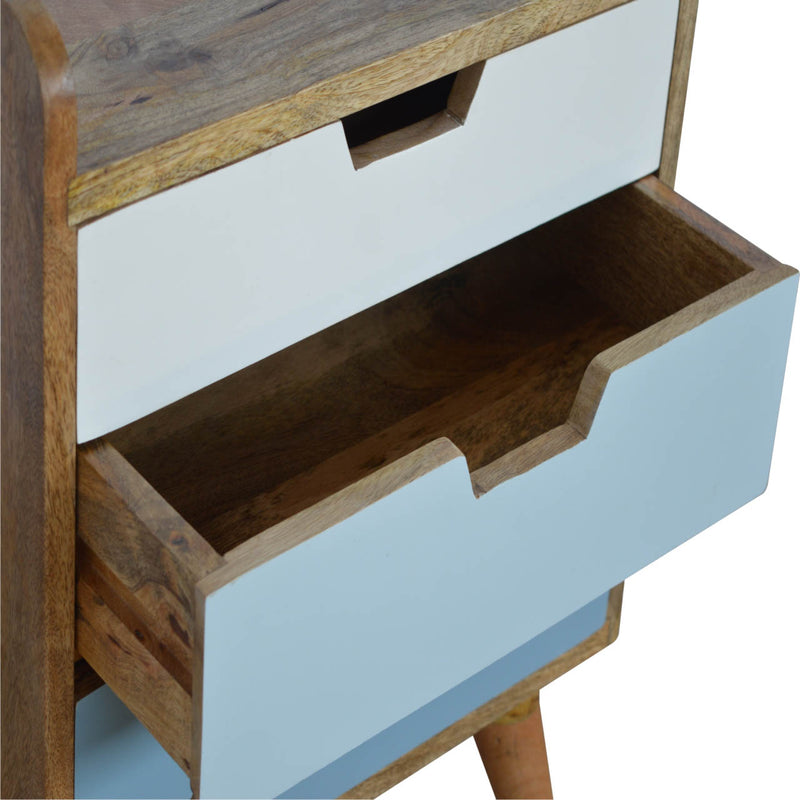 Blue and White Gradient Nightstand