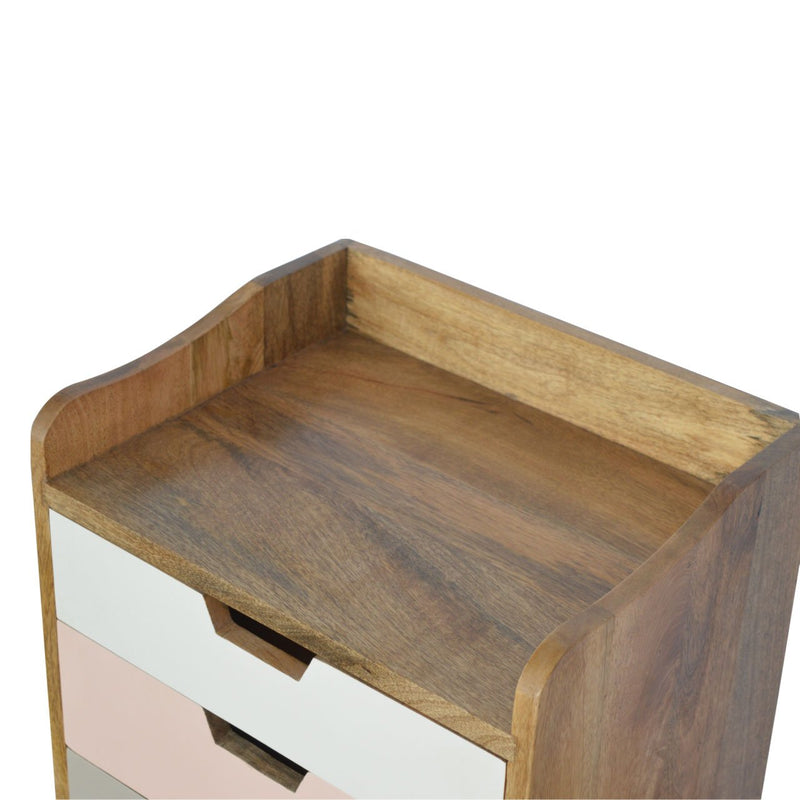 Pink Hand Painted Cut out Nightstand