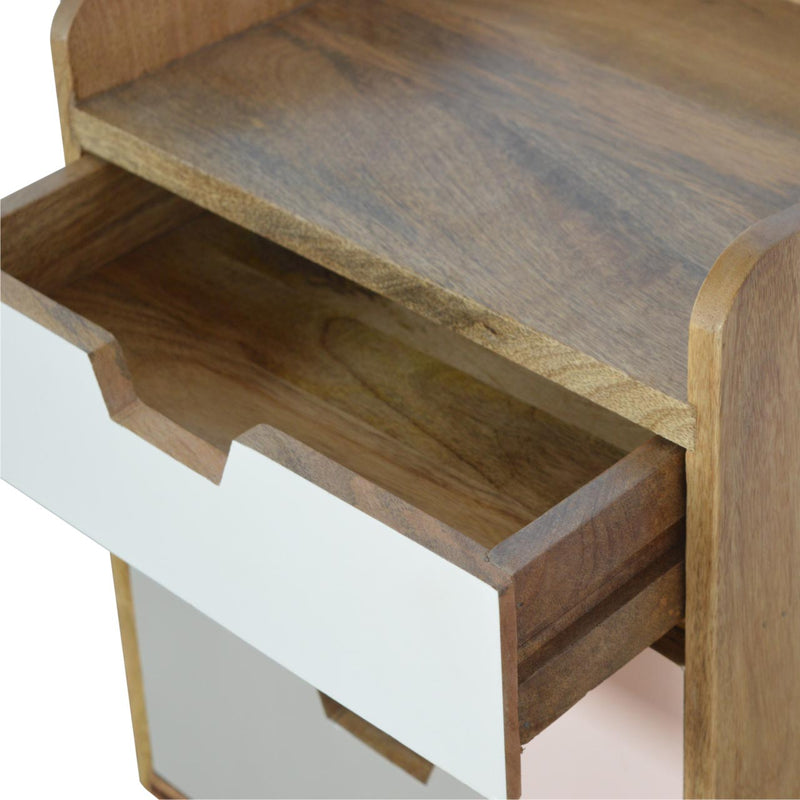 Pink Hand Painted Cut out Nightstand