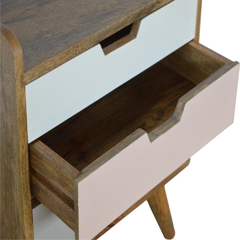 Pink Hand Painted Cut out Nightstand