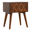 Geo Brass Inlay Nightstand Artisan