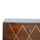 Geo Brass Inlay Nightstand Artisan