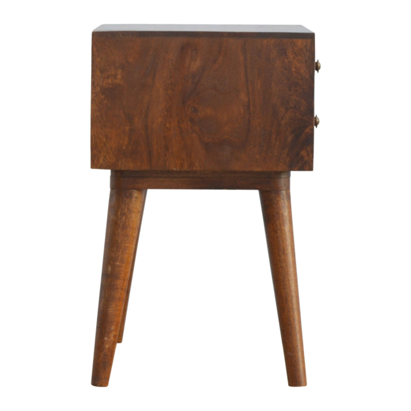 Geo Brass Inlay Nightstand Artisan