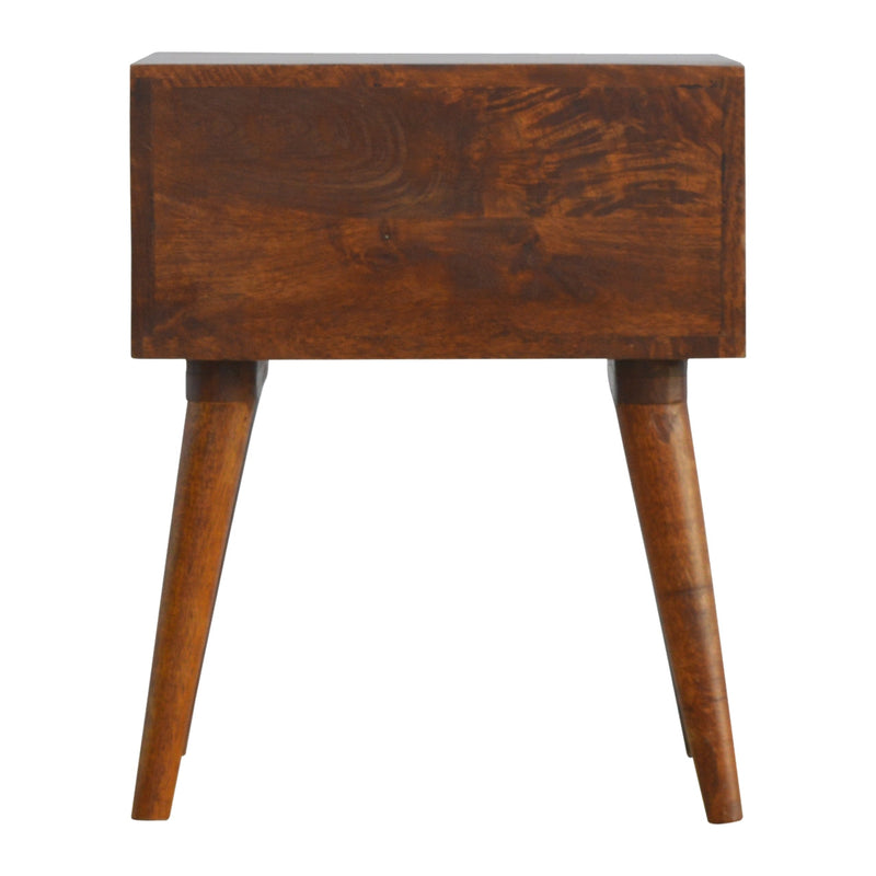 Geo Brass Inlay Nightstand Artisan