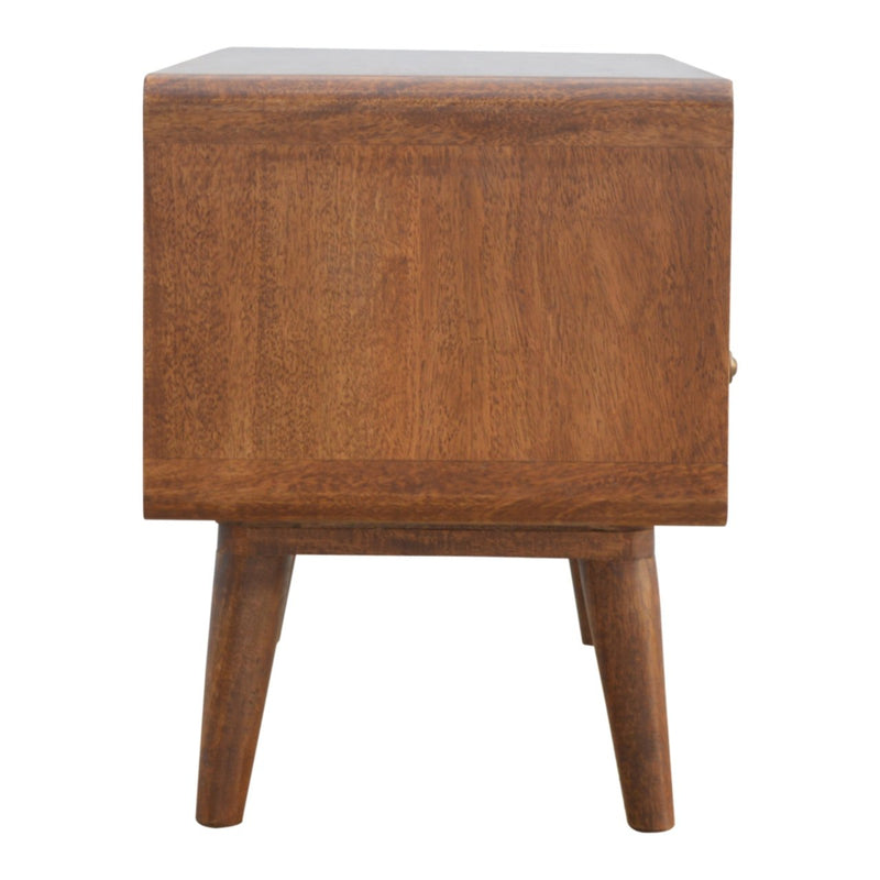 Curved Chestnut Media Unit Artisan