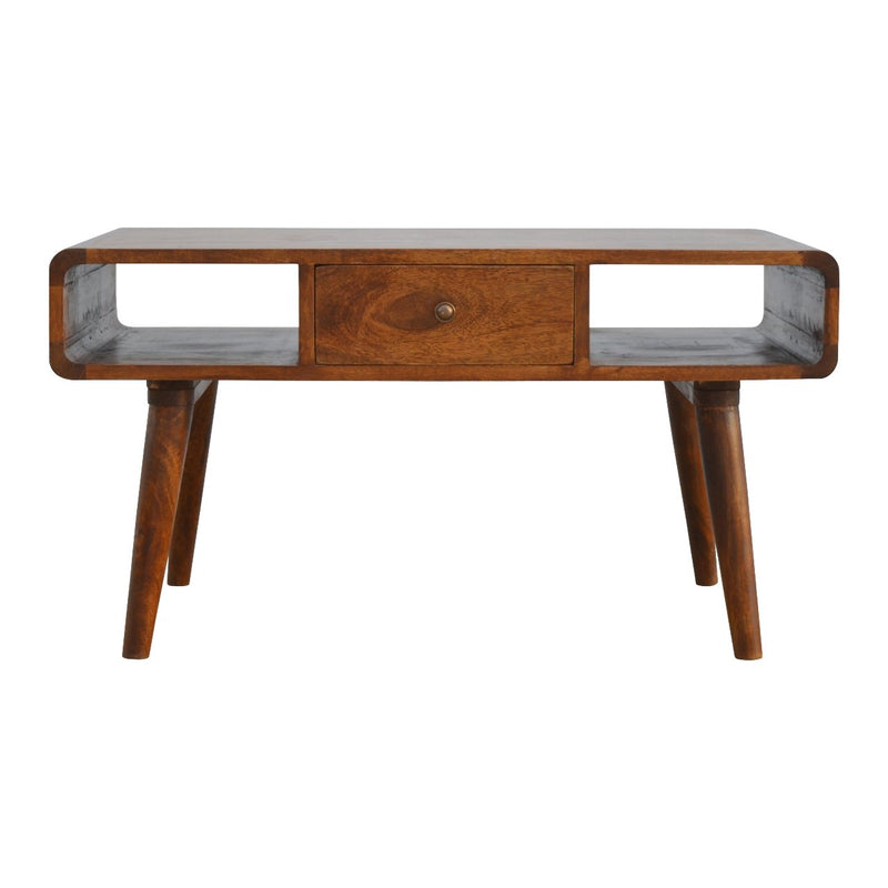 Curved Chestnut Coffee Table Artisan
