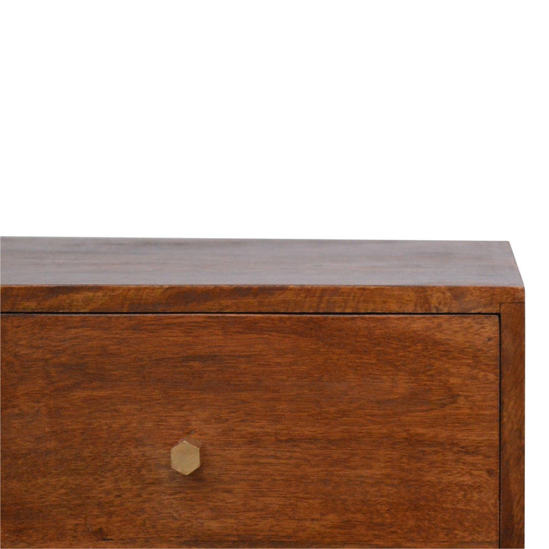 Gold Art Pattern 2 Drawer Nightstand
