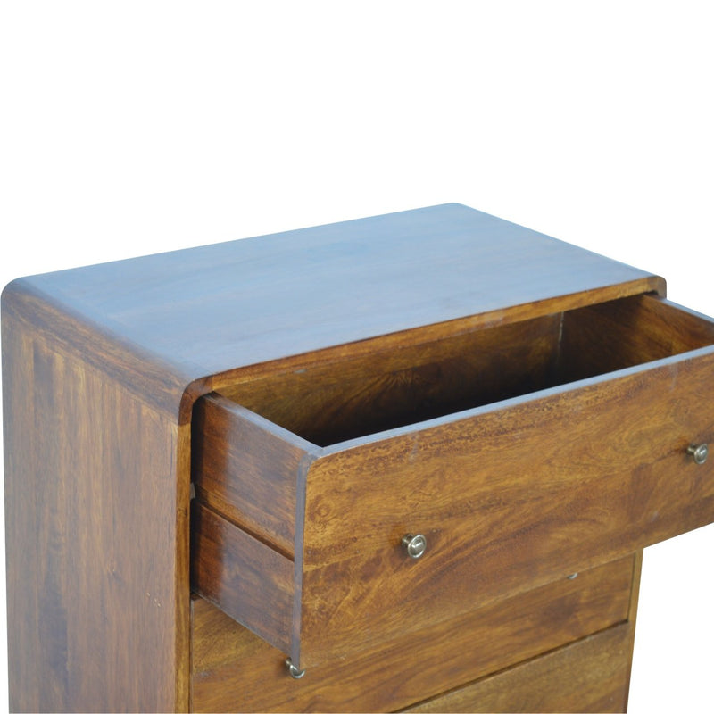 Curved Chestnut Chest Artisan