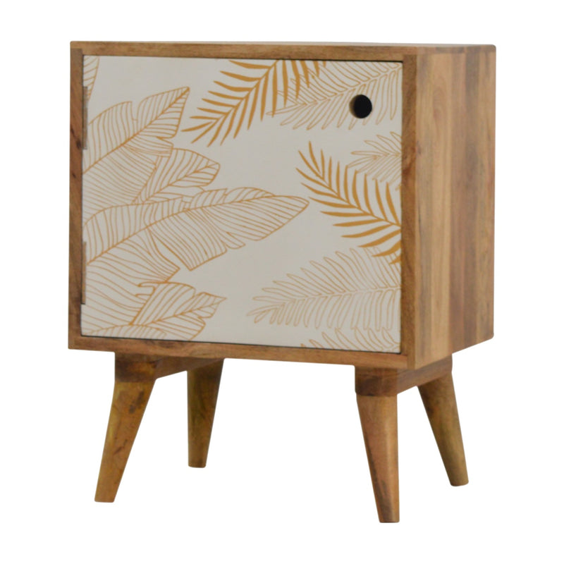 Leaf Screen-printed Nightstand