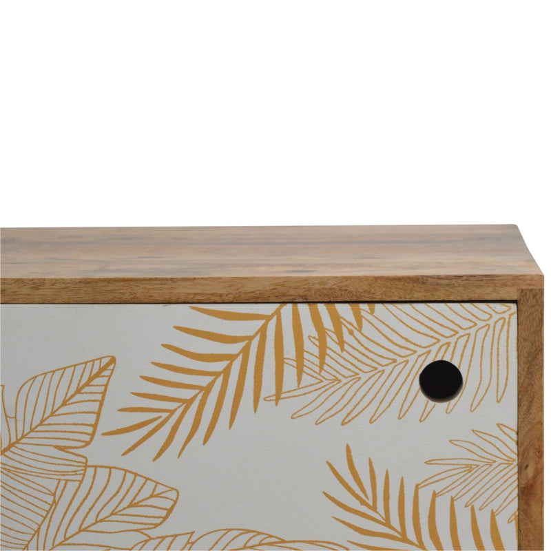 Leaf Screen-printed Nightstand