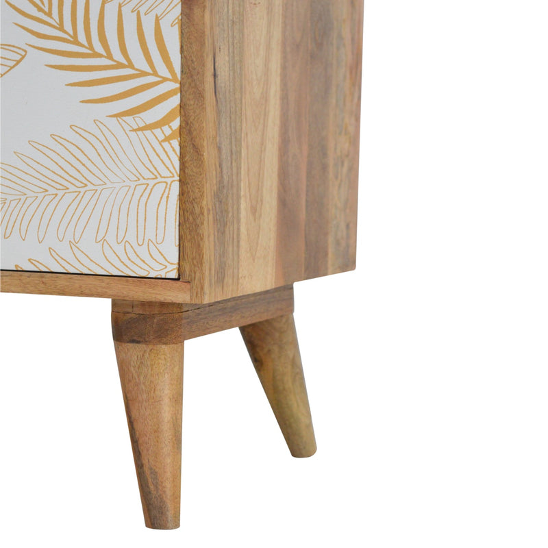 Leaf Screen-printed Nightstand
