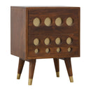 Chestnut Brass Cut-out Nightstand