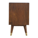 Chestnut Brass Cut-out Nightstand