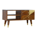 Gold Geo Chestnut Media Unit