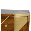 Gold Geometric Chestnut Nightstand