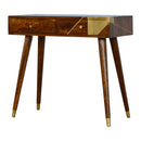 Gold Geo Chestnut Console Table