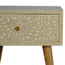 Floral Bone Inlay Nightstand