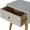 Floral Bone Inlay Nightstand