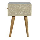 Floral Bone Inlay Nightstand