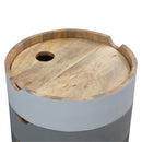 3 Drawer Grey Paint Nightstand