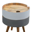 3 Drawer Grey Paint Nightstand