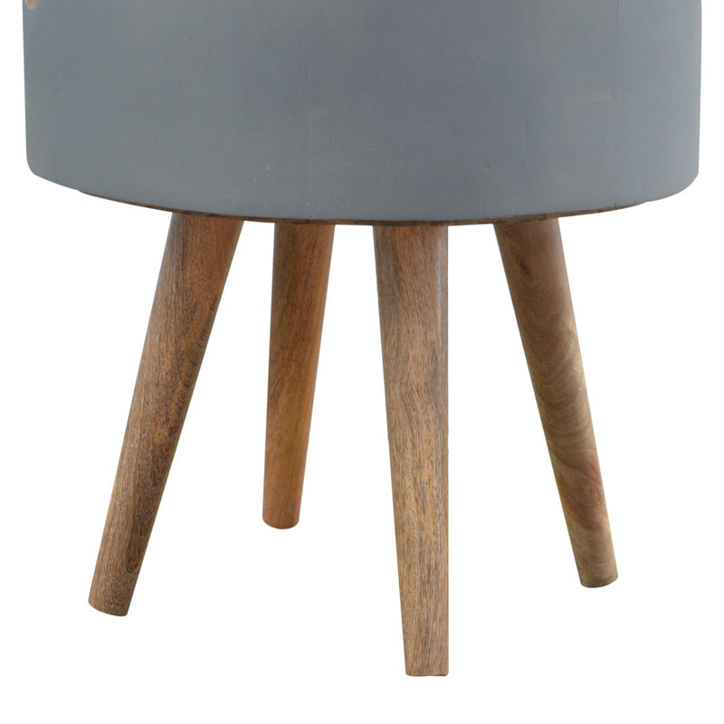 3 Drawer Grey Paint Nightstand