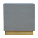 Cement Footstool with Gold Base