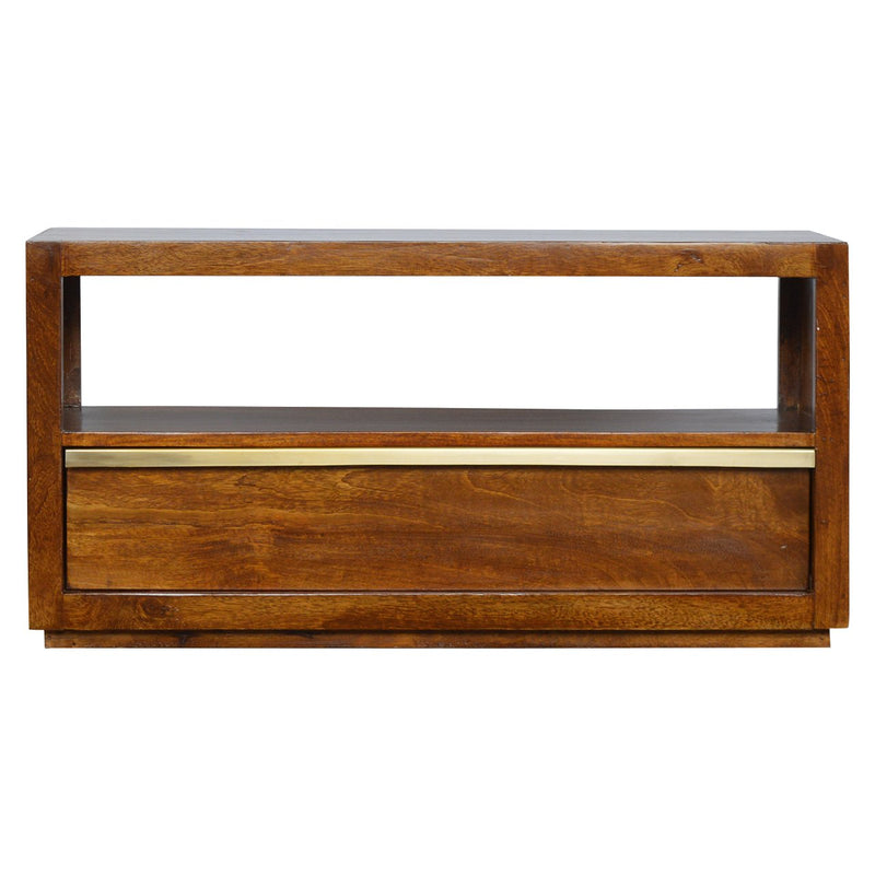Gold Bar Chestnut TV Stand