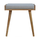 Grey Tweed Tray Style Footstool