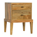 Solid Wood Nightstand with T-Bar Knobs
