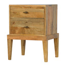 Solid Wood Nightstand with T-Bar Knobs
