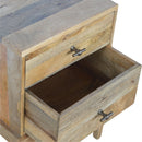 Solid Wood Nightstand with T-Bar Knobs