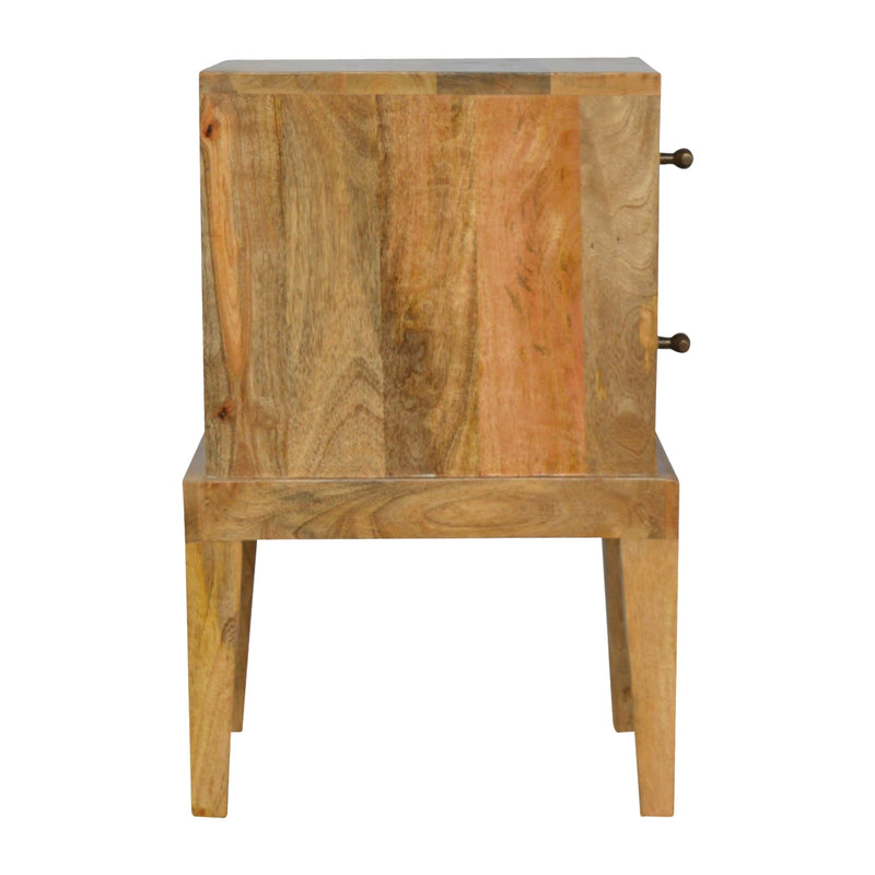 Solid Wood Nightstand with T-Bar Knobs