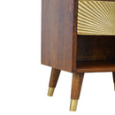 Manila Gold One Drawer nightstand Artisan