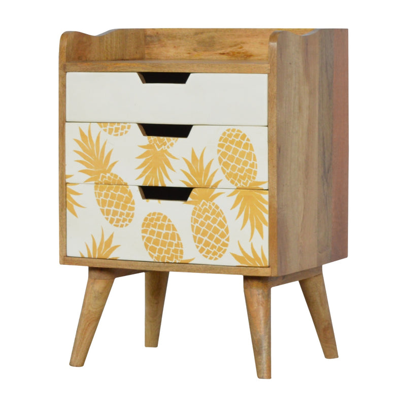 Pineapple Screen Printed Nightstand