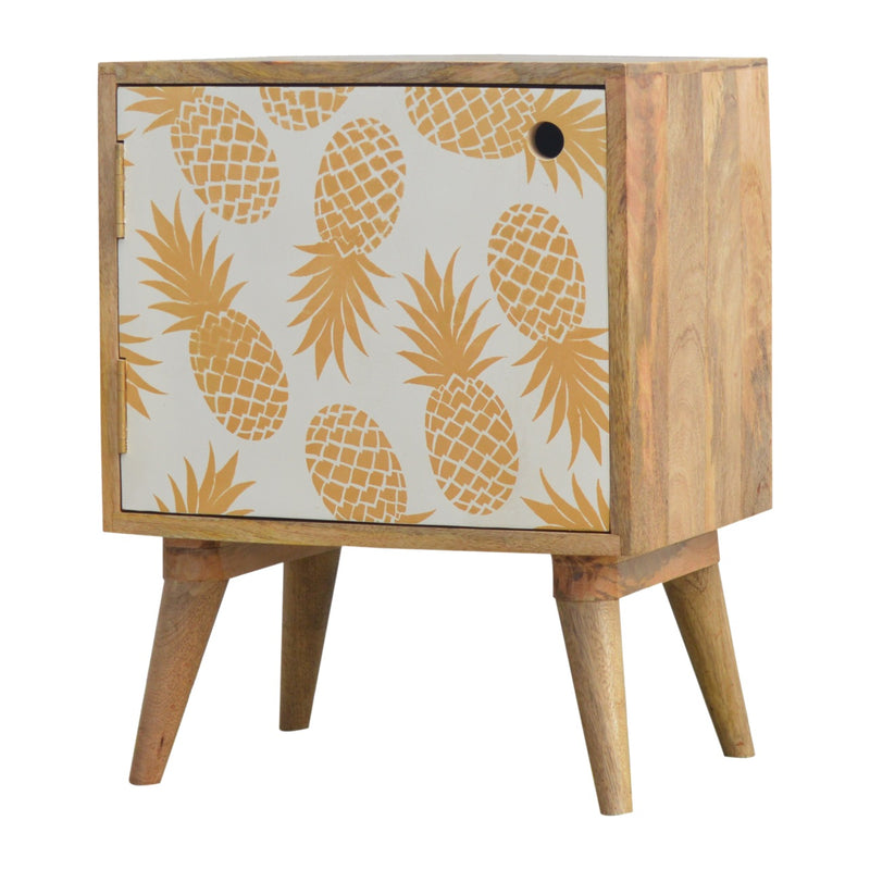 Pineapple Screen Print Nightstand